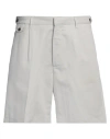 Dunhill Man Shorts & Bermuda Shorts Light Grey Size 38 Cotton, Linen