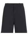 Dunhill Man Shorts & Bermuda Shorts Midnight Blue Size 38 Cotton, Elastane In Blue