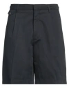 Dunhill Man Shorts & Bermuda Shorts Midnight Blue Size 36 Cotton, Linen