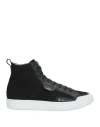 Dunhill Man Sneakers Black Size 8 Leather, Textile Fibers In Black