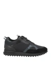 Dunhill Man Sneakers Black Size 6 Leather, Textile Fibers