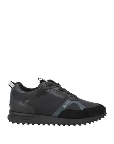 Dunhill Man Sneakers Black Size 6 Leather, Textile Fibers