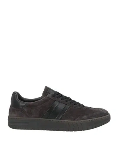 Dunhill Man Sneakers Charcoal Size 9 Leather In Grey