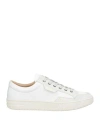 Dunhill Man Sneakers White Size 7 Leather, Textile Fibers
