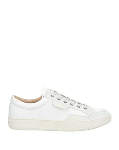 Dunhill Man Sneakers White Size 7 Leather, Textile Fibers