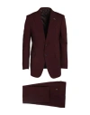 Dunhill Man Suit Burgundy Size 42 Wool In Red