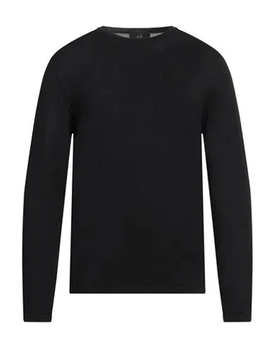 Dunhill Man Sweater Black Size M Wool, Mulberry Silk