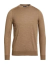 Dunhill Man Sweater Camel Size M Cashmere In Brown