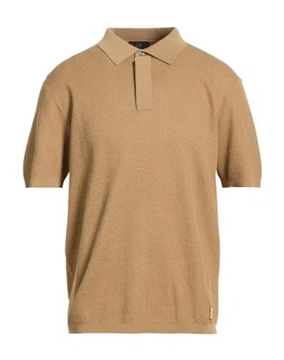 Dunhill Man Sweater Camel Size S Cotton In Brown