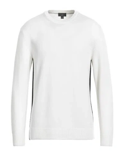 Dunhill Man Sweater Ivory Size Xl Wool, Mulberry Silk In White