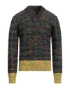 Dunhill Man Sweater Marigold Size L Polyamide, Cotton, Mohair Wool, Alpaca Wool In Yellow