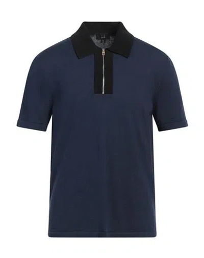Dunhill Man Sweater Midnight Blue Size L Mulberry Silk
