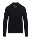 Dunhill Man Sweater Midnight Blue Size L Wool In Blue