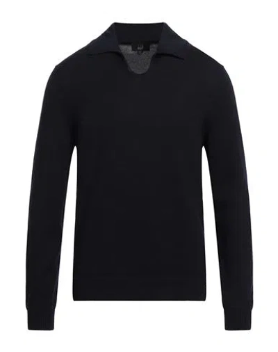 Dunhill Man Sweater Midnight Blue Size L Wool In Black