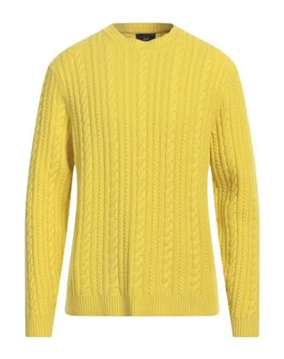 Dunhill Man Sweater Yellow Size Xl Merino Wool, Cashmere