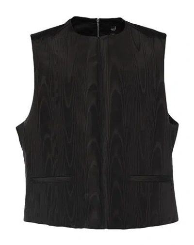 Dunhill Man Tailored Vest Black Size 40 Mulberry Silk