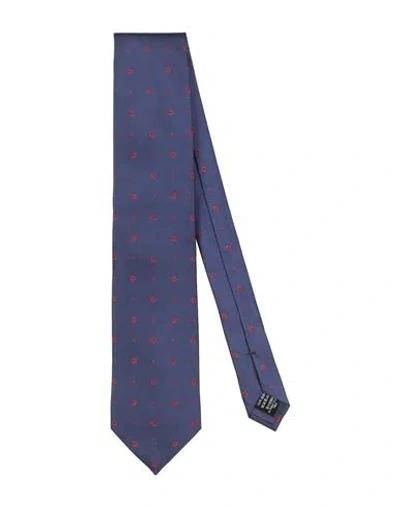 Dunhill Man Ties & Bow Ties Blue Size - Mulberry Silk