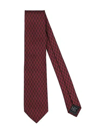 Dunhill Man Ties & Bow Ties Brick Red Size - Mulberry Silk In Green