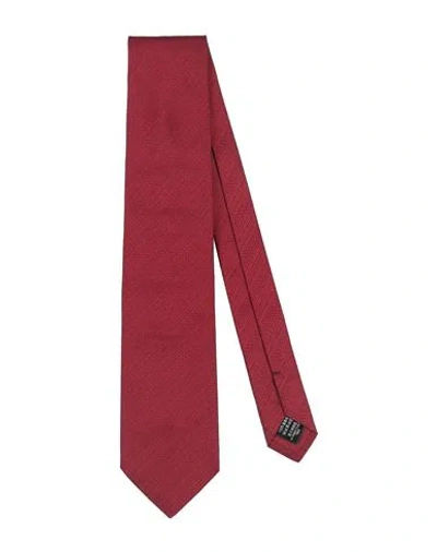 Dunhill Man Ties & Bow Ties Brick Size - Silk In Red