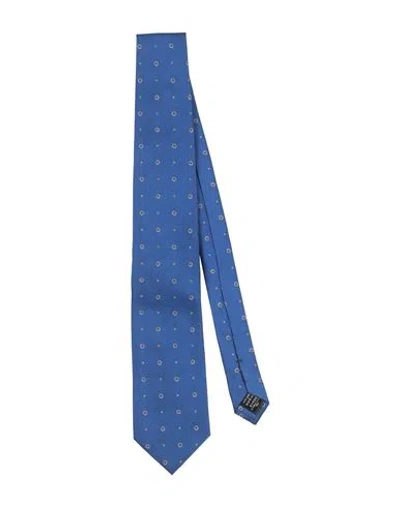 Dunhill Man Ties & Bow Ties Bright Blue Size - Mulberry Silk