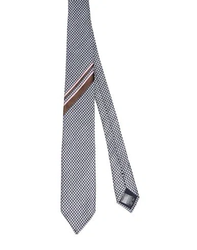 Dunhill Man Ties & Bow Ties Brown Size - Linen, Mulberry Silk In White