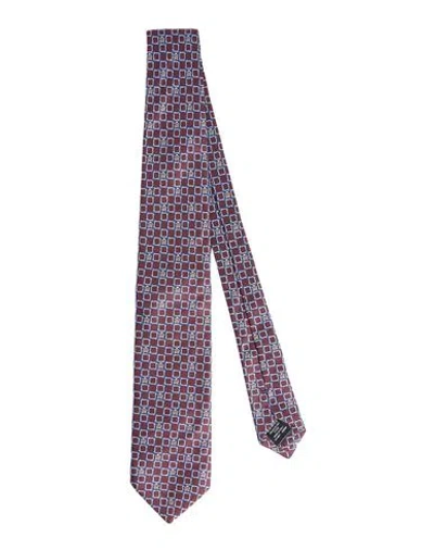 Dunhill Man Ties & Bow Ties Burgundy Size - Mulberry Silk In Red