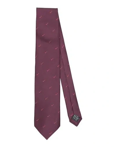 Dunhill Man Ties & Bow Ties Burgundy Size - Mulberry Silk In Purple