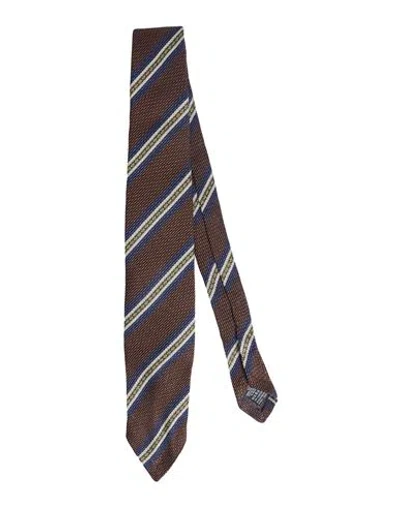 Dunhill Man Ties & Bow Ties Copper Size - Mulberry Silk In Orange