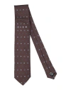Dunhill Man Ties & Bow Ties Dark Brown Size - Mulberry Silk In Brown