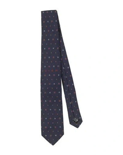 Dunhill Man Ties & Bow Ties Midnight Blue Size - Mulberry Silk In Blue