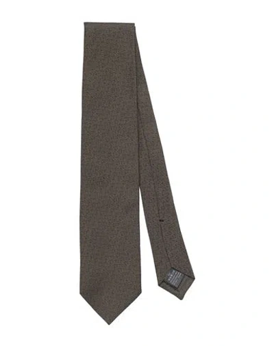 Dunhill Man Ties & Bow Ties Military Green Size - Mulberry Silk In Green