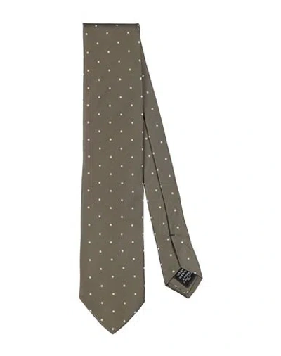 Dunhill Man Ties & Bow Ties Military Green Size - Silk
