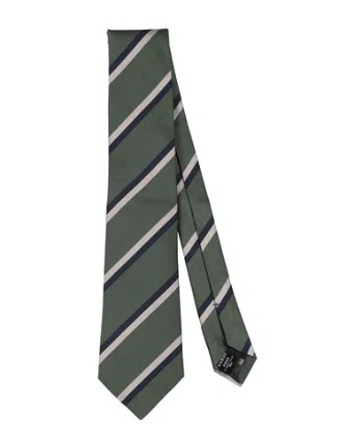 Dunhill Man Ties & Bow Ties Military Green Size - Silk