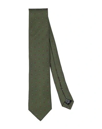 Dunhill Man Ties & Bow Ties Military Green Size - Silk