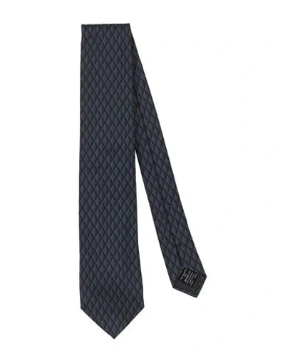 Dunhill Man Ties & Bow Ties Navy Size - Mulberry Silk In Navy Blue