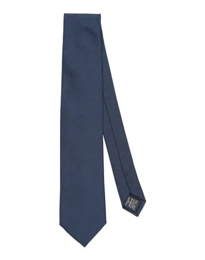 Dunhill Man Ties & Bow Ties Navy Blue Size - Mulberry Silk