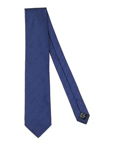 Dunhill Man Ties & Bow Ties Navy Size - Silk In Navy Blue