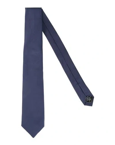 Dunhill Man Ties & Bow Ties Navy Size - Mulberry Silk, Cotton