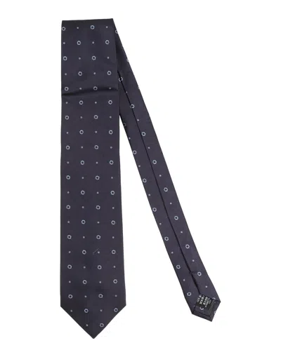 Dunhill Man Ties & Bow Ties Navy Size - Mulberry Silk In Navy Blue