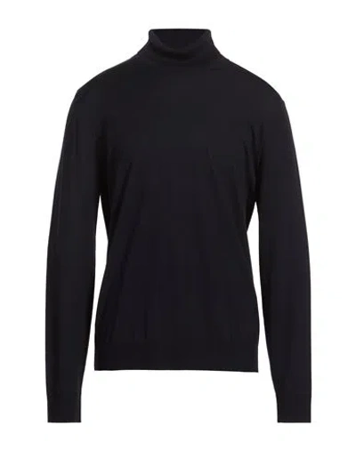 Dunhill Man Turtleneck Midnight Blue Size L Wool In Black