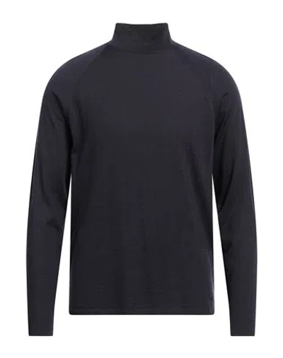 Dunhill Man Turtleneck Midnight Blue Size Xxl Cashmere, Mulberry Silk