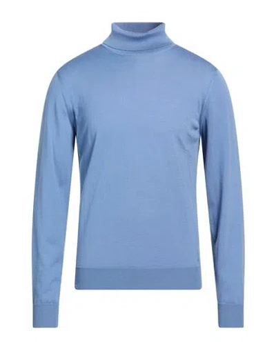 Dunhill Man Turtleneck Slate Blue Size M Wool