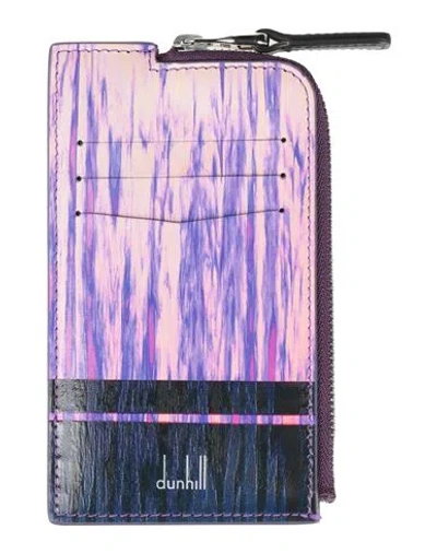 Dunhill Man Wallet Lilac Size - Leather In Pink