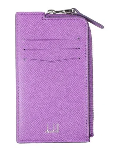 Dunhill Man Wallet Purple Size - Soft Leather In Pink