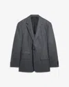 Dunhill Melange Bourdon Wool Cashmere Flannel Jacket In Grey