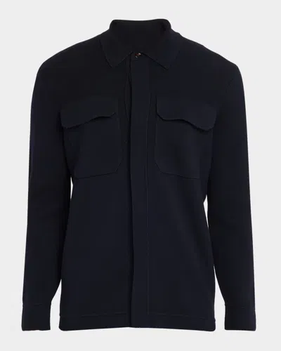 Dunhill Men & Apos;s Athluxury Cotton And Cashmere Shirt Jacket In Black