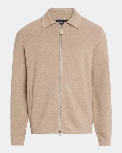 Dunhill Men & Apos;s Cotton And Cashmere Full-zip Blouson In Brown