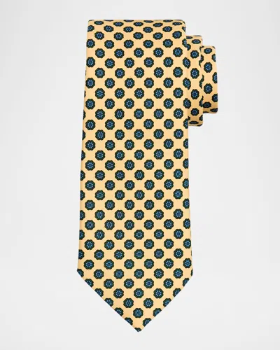 Dunhill Men & Apos;s Silk Floral Medallion Mulberry Silk Tie In Multi