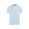 DUNHILL MEN'S BLUE COTTON INSIGNIA T-SHIRT FOR SS24