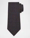 Dunhill Men's Circle Medallion Mulberry Silk Tie In Navy